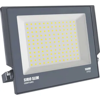 CENTURY REFLEKTOR LED SIRIO SLIM ČERNÝ 150W 4000K 13500Lm 110d 366x34x303mm IP66 CEN SRS-1509540