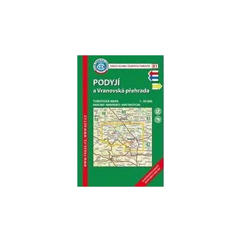 Skládaná mapa Podyjí - Vranovská přehrada - turistická (81) 102 x 58 cm