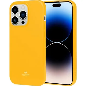 Goospery lesklý kryt z měkkého plastu pro iPhone 14 Pro Max - žlutý