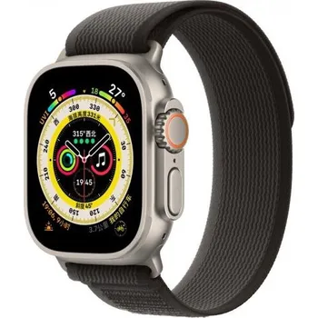 Řemínek na hodinky Nylonový řemínek trailový tah pro Apple Watch Ultra 49mm / 46mm / 45mm / 44mm / 42mm - černošedý