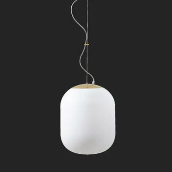 OSMONT TAN62370 TANIA L2 HP závěsné skleněné svítidlo mosaz leštěná / bílá IP40 3000 K 58W LED DALI