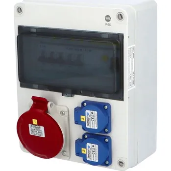 Rozvaděč Zásuvková skříň FAMATEL fb190 IP44 jištěná s chráničem 40/4/003