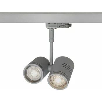 Bodové svítidlo RENDL BEEBA II pro tříokr. lištu stříbrnošedá 230V GU10 2x35W R12312