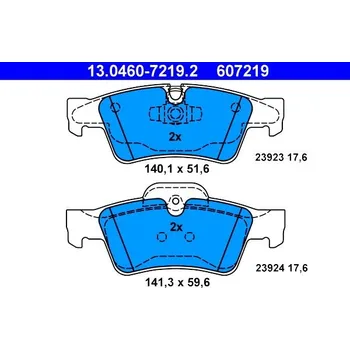 Brzdová destička Sada brzdových destiček, kotoučová brzda ATE 13.0460-7219.2