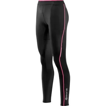 Dámské kalhoty Kompresní prádlo SKINS A200 Womens Long Tights - Black/Pink (dámské aktivní kompresní dlouhé kalhoty) XL