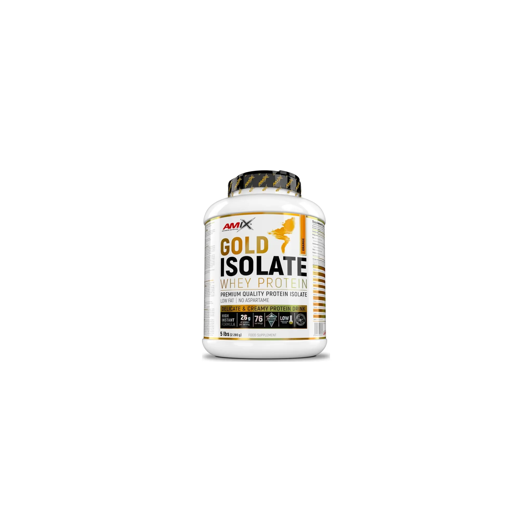 Fotografie 1 - Protein Amix Gold Whey Protein Isolate 2280 g pomeranč