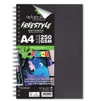 Artgecko Freestyle Posca A4 skicák 30 bílých listů