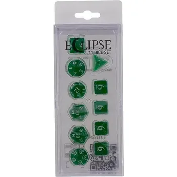 Příslušenství k deskovým hrám Sada kostek UltraPro Eclipse Acrylic RPG s krabičkou - 11 ks - Forest Green