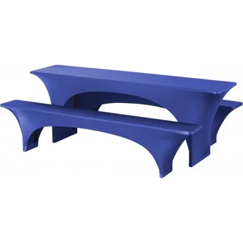 Zahradní sestava DENA Bonn - sada elastických potahů na pivní set, 220 x 50 x V78 cm, Modrá _022387