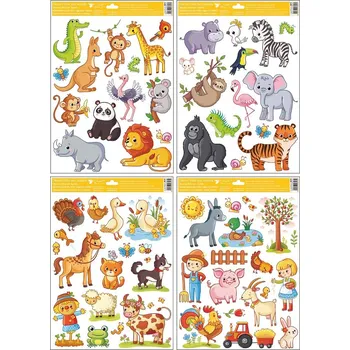 Okenní dekorace Okenní fólie 30 x 42 cm, zvířátka