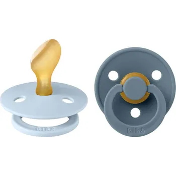 dudlíky Bibs Colour anatomické dudlíky z přírodního kaučuku 2 ks 0 - 6 m Baby blue/petrol