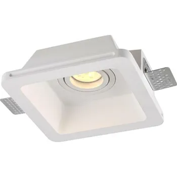 Bodové svítidlo ACA Lighting bodové svítidlo hranaté nastavitelné sádrové bezrámečkové AARI GU10 G16760C