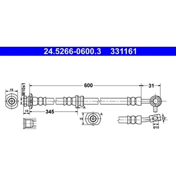 Brzdová hadice Brzdová hadice ATE 24.5266-0600.3