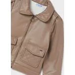 Mayoral Koženková přechodová bunda 4481- vínová, hnědá Velikost: 116, barva: béžová