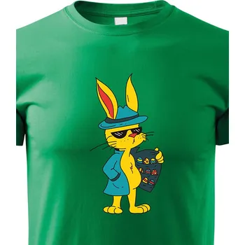 Chlapecké tričko Dětské tričko Velikonoční zajíc, Barva Zelená, Velikost 110 cm/4 roky, Canvas Dětské tričko Bezvatriko.cz 1712