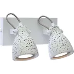 ACA Lighting nástěnné bodové svítidlo 2XGU10 bílá terrazzo 23X15X18CM DINO AR1822W23WT