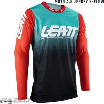 cyklistický dres Pánský větrací MX dres Leatt Moto 4.5 X-Flow Jersey Fuel 2023 M