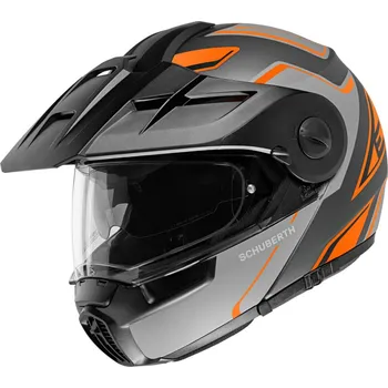 Helma na motorku Recenze SCHUBERTH E1 Endurance černá/oranžová/šedá