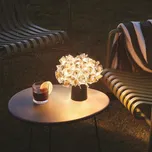 SLAMP CLIT000GNM000BDBLBEU Clizia Mama non Mama Gold Table, stolní lampička s černým podstavcem na baterii, 1,3W LED 2700K, výška 25cm