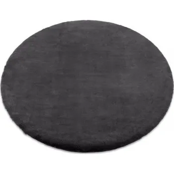 Koberec Eoshop Kulatý koberec BUNNY antracit, imitace králíčí kožešiny (Velikost: kruh 80 cm)