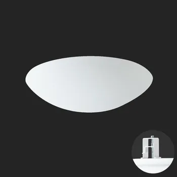 Koupelnové svítidlo OSMONT AUR68118 AURA V11 stropní/nástěnné skleněné polovestavné svítidlo bílá IP44 3000 K 27W LED HF nouzové kombinované 3 h