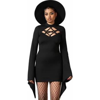 Dámské šaty šaty dámské s dlouhým rukávem KILLSTAR - Witchural - Black - M