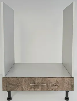 Kuchyňská skříňka Skříňka na vestavnou troubu Sorano DK60 šedá/split světle hnědý