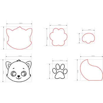 Vykrajovátko Naše Vykrajovátko Kočička - puzzle Varianta: Sada komplet - vykrajovátka + šablony Vykrajovátko