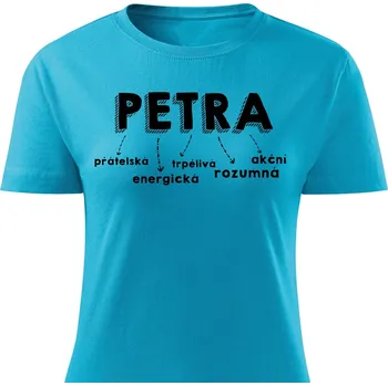 Dámské tričko Dámské tričko Petra Barva: Tyrkysová, Velikost: XL