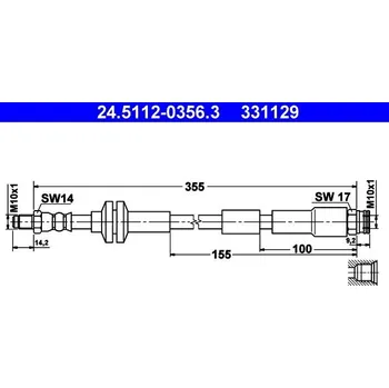 Brzdová hadice Brzdová hadice ATE 24.5112-0356.3