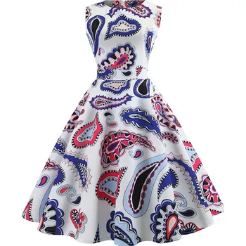 Dámské šaty Áčkové šaty pin up s různými potisky Velikost: S, Barva (Varianta): 12