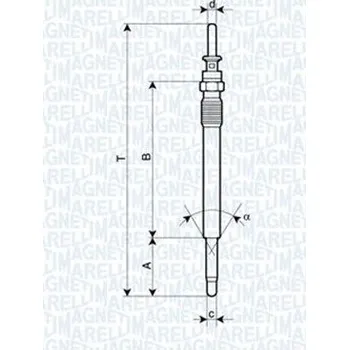 Zapalovací a žhavicí svíčka Žhavící svíčka MAGNETI MARELLI 062900009304