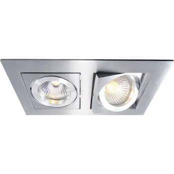 Bodové svítidlo Light Impressions Kapego stropní vestavné svítidlo Kardan II 12V AC/DC GU5.3 / MR16 2x max. 50,00 W 178 mm stříbrná 110101