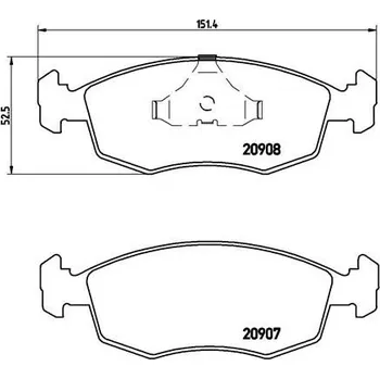 Brzdová destička Sada brzdových destiček, kotoučová brzda BREMBO P 24 019