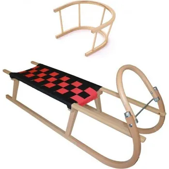 Sáně Sulov Tatra 105 cm černo-červené dřevěné saně + Ohrádka k sáním + DÁREK + Doprava ZDARMA