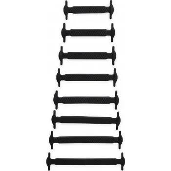 Tkaničky do bot Deminas | Silikonové tkaničky bez zavazování Barva: Černá