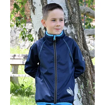 Chlapecká bunda Fantom Tenká softshellová bunda BEZ KAPUCE-TMAVĚ MODRÁ KONFEKČNÍ VELIKOST: 86