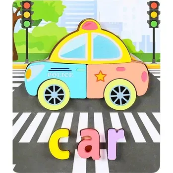 Puzzle DAALO Anglické puzzle pro nejmenší - autíčko - AKCE!