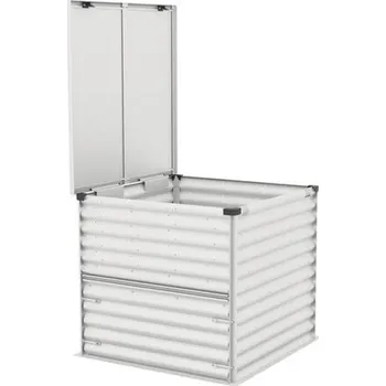 Skleník Kompostér Vitavia Tami 99 x 99 x 87 cm plechový stříbrný