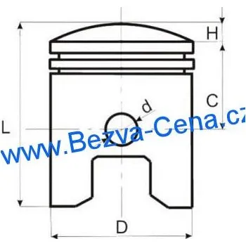 Elektrokolo Pístní sada motoru 2T pro motokolo 80cc Typ A