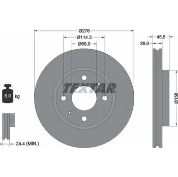 Brzdový kotouč Brzdový kotouč TEXTAR 92148703