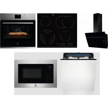 Set domácích spotřebičů ELECTROLUX KOFGH70TX + ELECTROLUX EHF6547FXK + ELECTROLUX LFV316K + ELECTROLUX EMS4253TEX + ELECTROLUX EES48200L