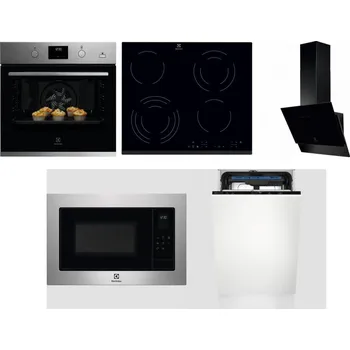 Set domácích spotřebičů ELECTROLUX KODGH70TX + ELECTROLUX EHF6343FOK + ELECTROLUX LFV616K + ELECTROLUX EMS4253TEX + ELECTROLUX EEM23100L