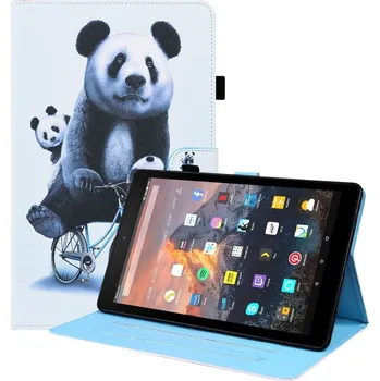 Pouzdro na tablet VSECHNONAMOBIL 54299 ART Zaklápěcí obal Amazon Kindle Fire HD 10 2019 / 2017 (9. generace / 7. generace) PANDA