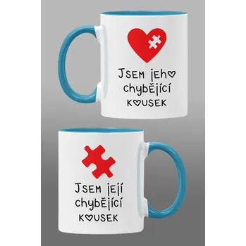 Hrnky pro zamilované Chybějíci kousek Barva: Modrá