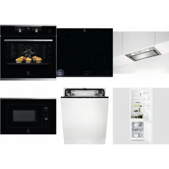 Set domácích spotřebičů ELECTROLUX KODEH70X + ELECTROLUX LIR60433B + ELECTROLUX LFG716X + ELECTROLUX LMS2203EMX + ELECTROLUX EEA27200L + ELECTROLUX LNT3LF18S