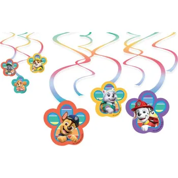Party dekorace Tlapková patrola - závěsná párty dekorace 6 ks - Amscan