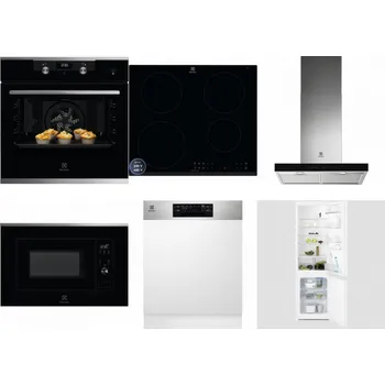 Set domácích spotřebičů ELECTROLUX KODEH70X + ELECTROLUX LIR60433B + ELECTROLUX LFT766X + ELECTROLUX LMS2203EMX + ELECTROLUX EEM48300IX + ELECTROLUX LNT3LF18S