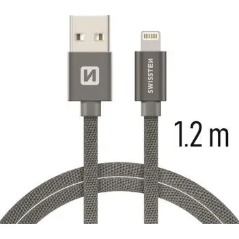 Kabel SWISSTEN TEXTILE datový kabel USB - Lightning 1.2m