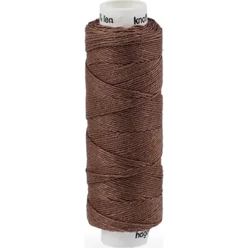 Nit Snový svět Lněná nit knoflíková TEX40x3 hnědá (727)
